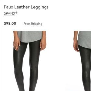 Spanx Faux Leather Leggings